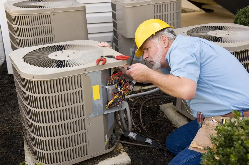 Repairing Outdoor HVAC Condenser